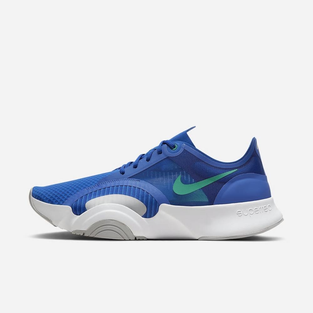 Chaussure De Fitness Nike SuperRep Go Bleu 9261-037 Game Royal/Grey Fog/White/Neptune Green Homme | RHM-97985817